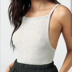 Joah Brown square neck tank black